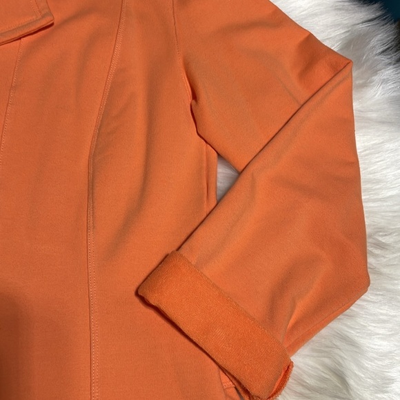TALIE-Light Orange Flared Spring Jacket Wooden Buttons-M-#0059 - Picture 9 of 11